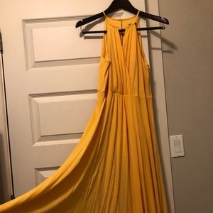 Ann Taylor Yellow floor length dress